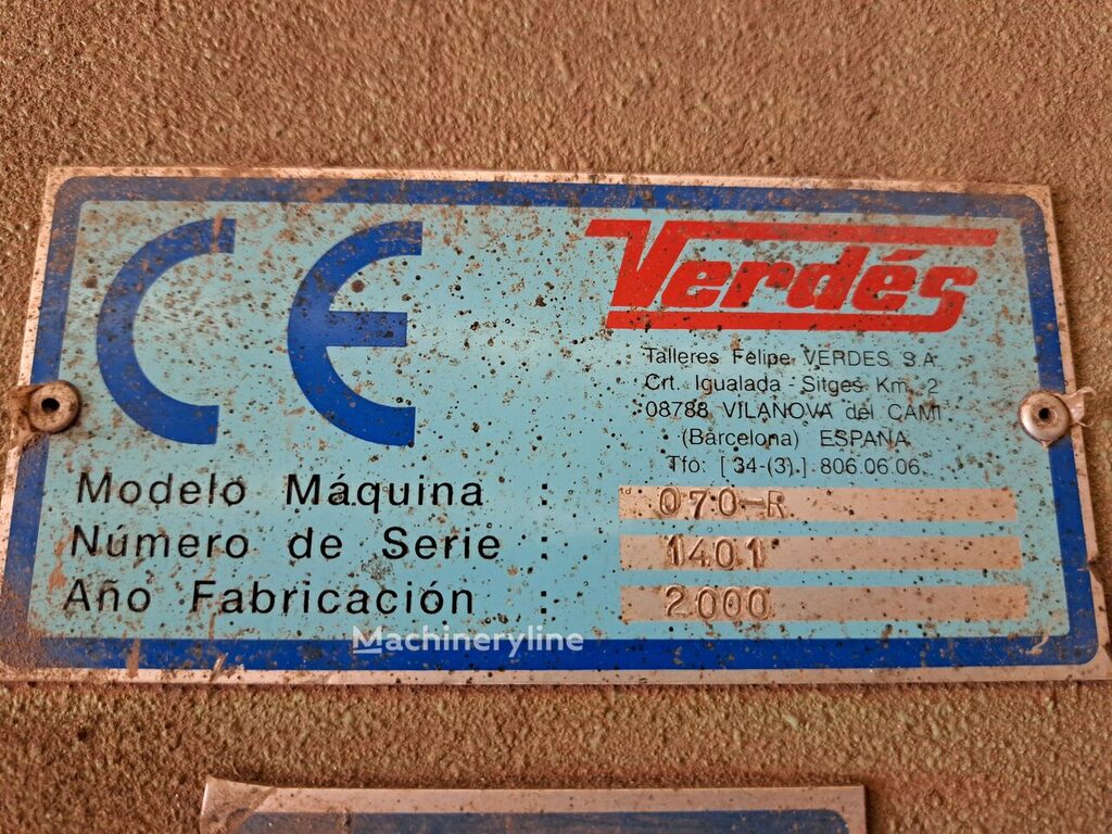 2000 Verdés 070 R Plastic Extruder for sale — view 4