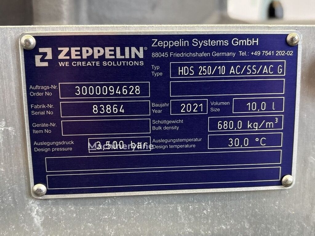 2021 Zeppelin HDS 250 10 AC Mixer and Blender for sale — view 5