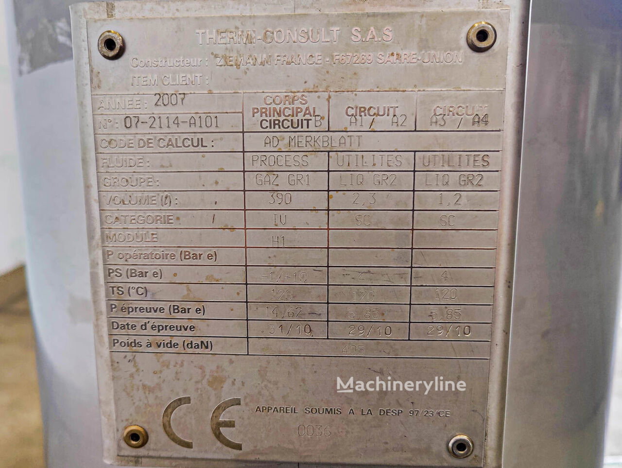 2007 Ziemann Column 390LTR Mixer and Blender for sale — view 5